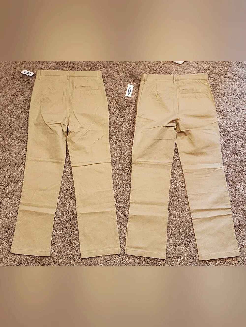 New Old Navy Boys Size 12 Khaki Uniform Pants, Built In Flex Reinforced Knees